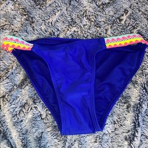 Blue hipster bathing suit bottom